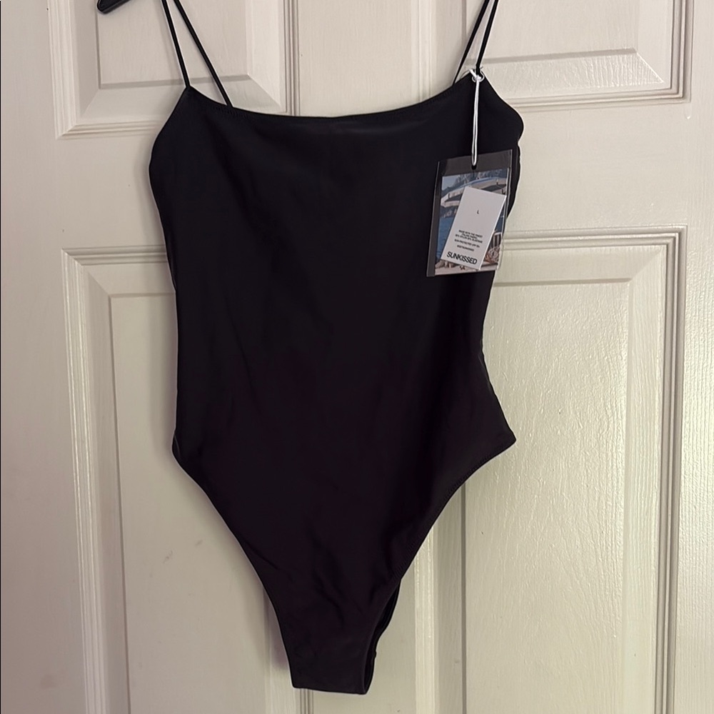Elegant Black One-Piece Swimsuit